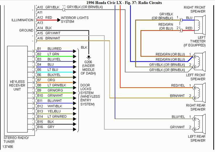 2007 honda civic radio wiring diagram