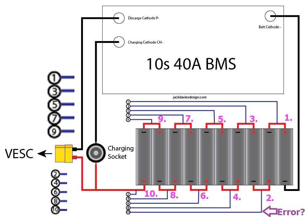 36v 10s bms wiring diagram