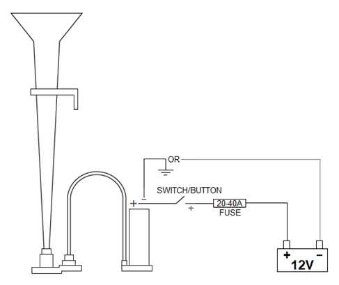 air horn train horn wiring diagram without relay