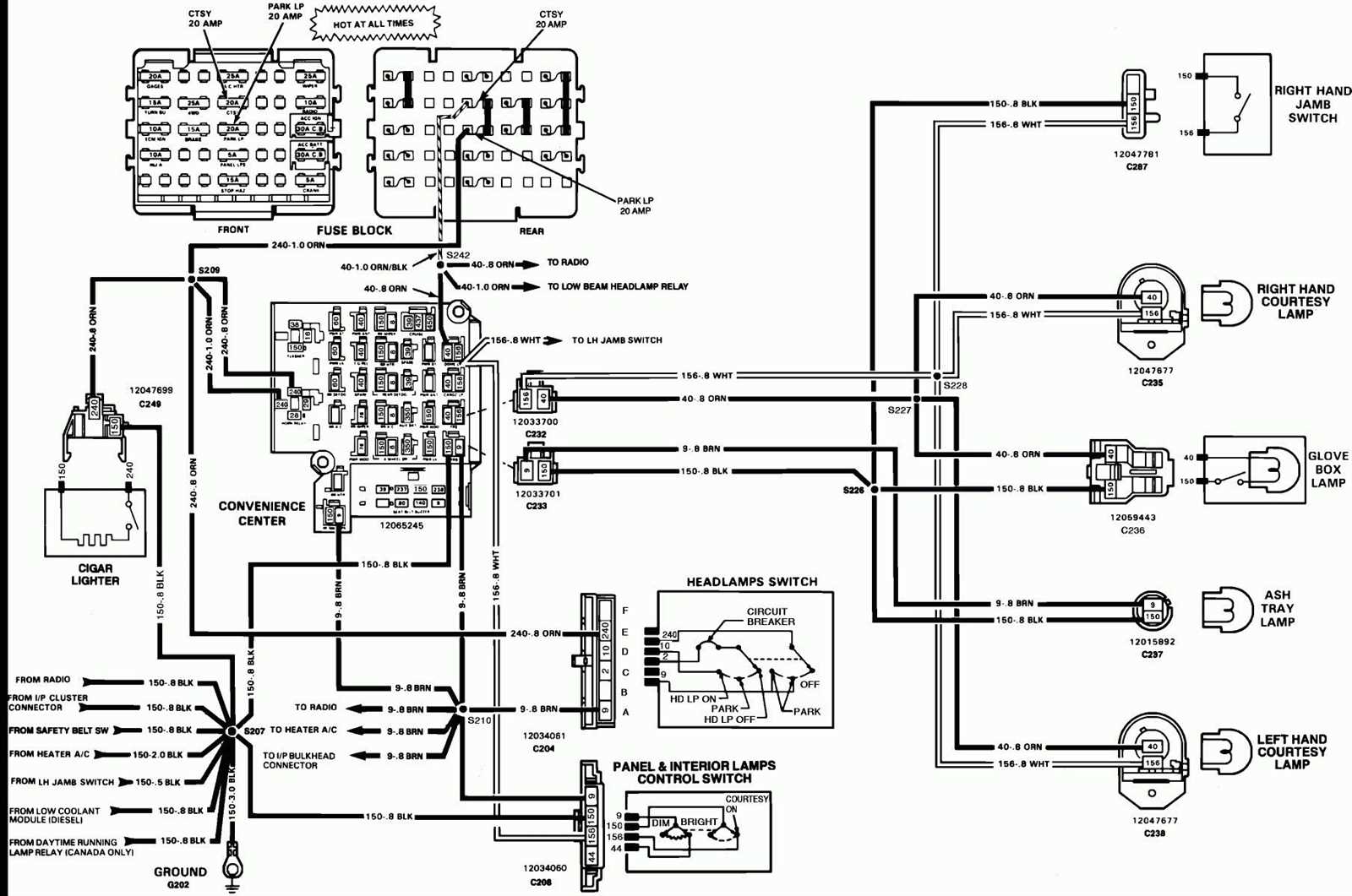 diagram chevy brake light switch wiring