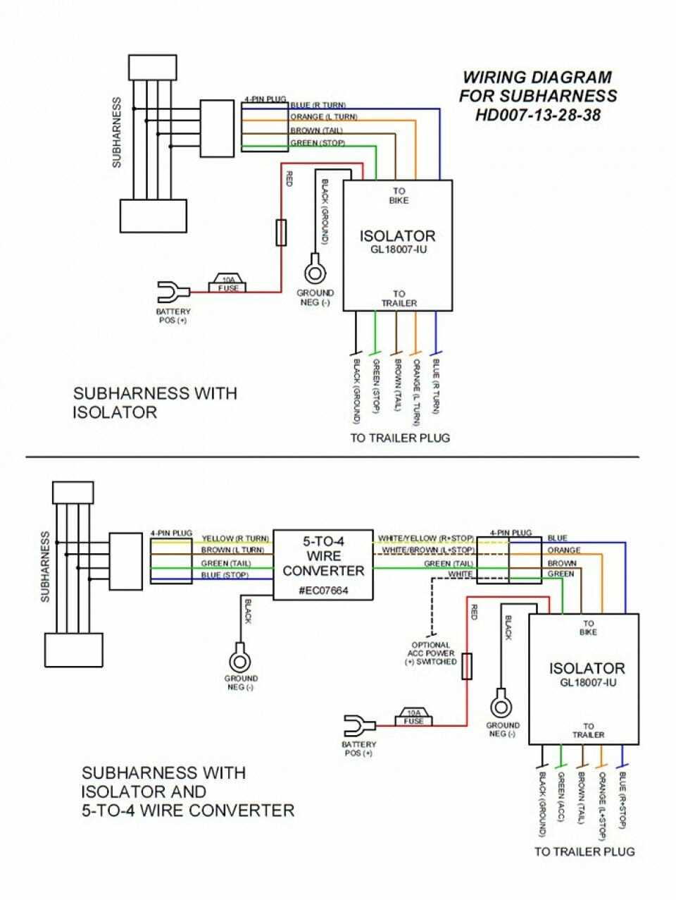 trailer light wiring diagram 6 pin