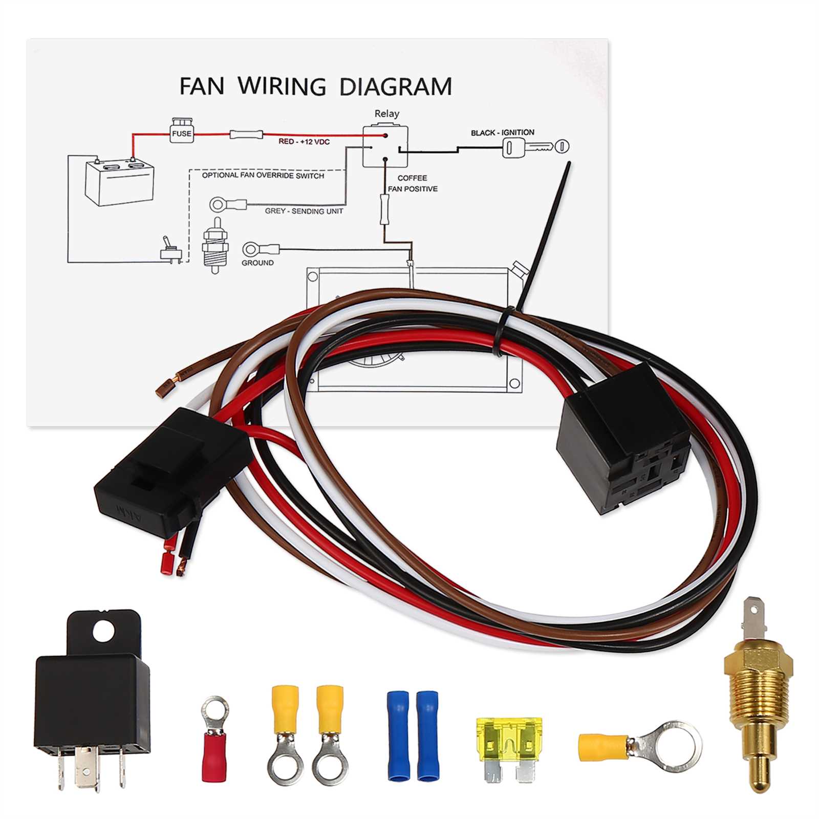 single electric fan wiring diagram