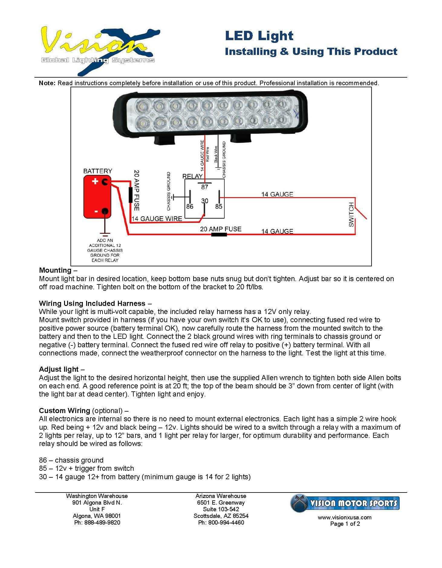 led bar light wiring diagram