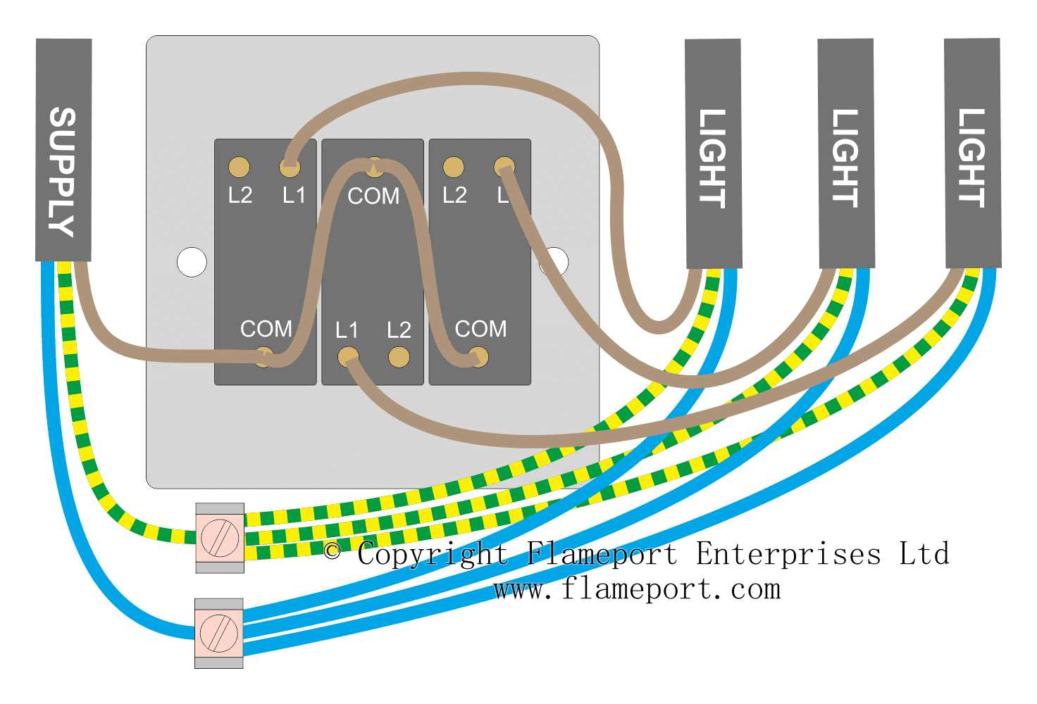 wiring diagram for 3 way light switch