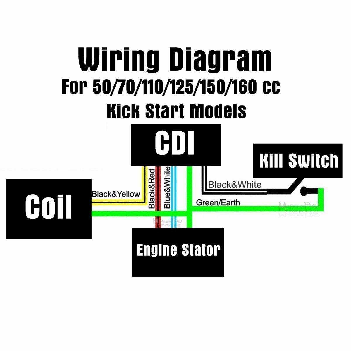 125cc pit bike wiring diagram kick start