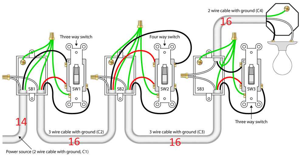 led light fixture wiring diagram