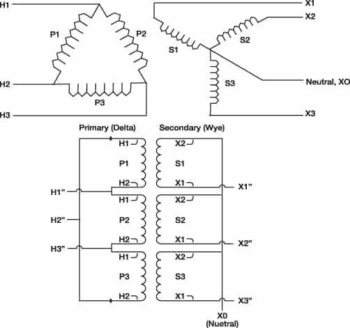 3 phase 480 to 240 transformer wiring diagram