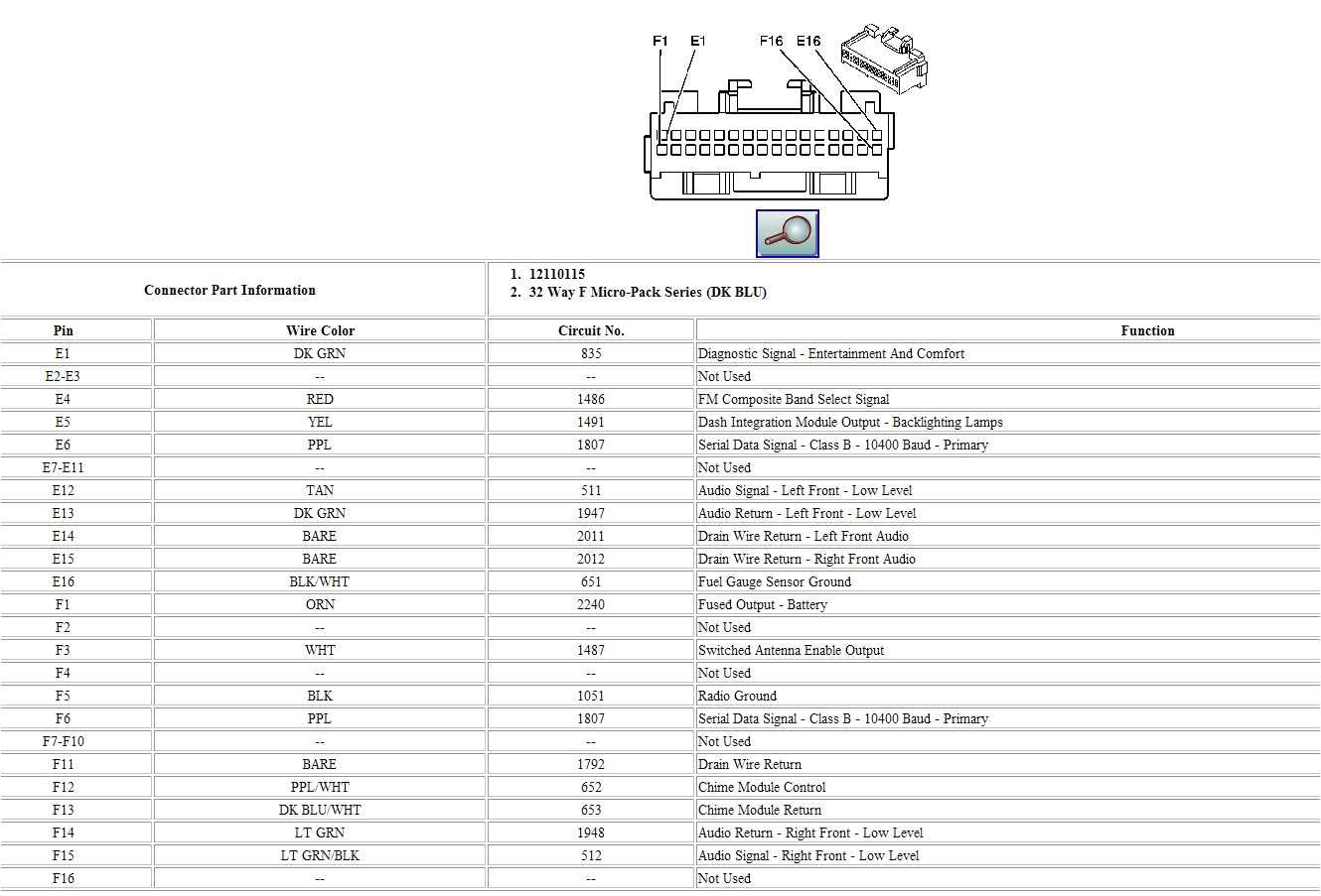 2006 silverado radio wiring diagram