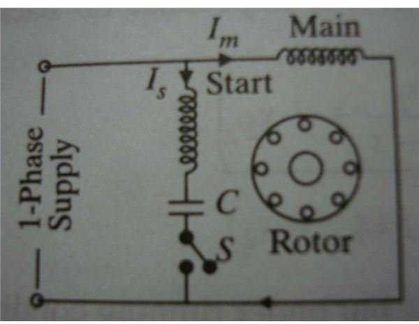 wiring diagram capacitor start motor