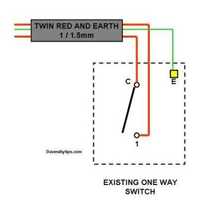 1 way light switch wiring diagram