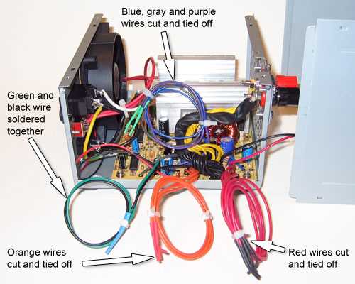 pc power supply wiring diagram