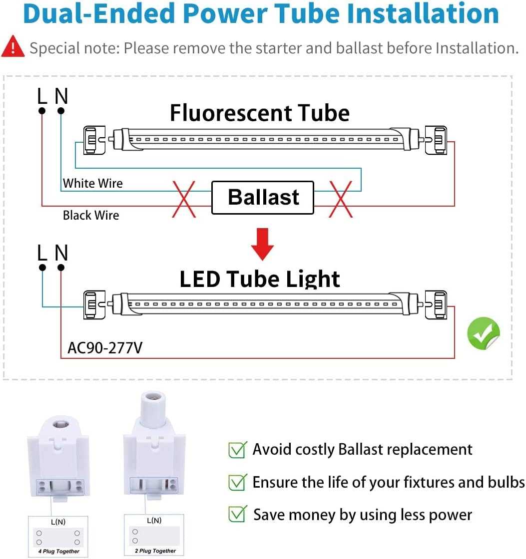 fluorescent tube light wiring diagram