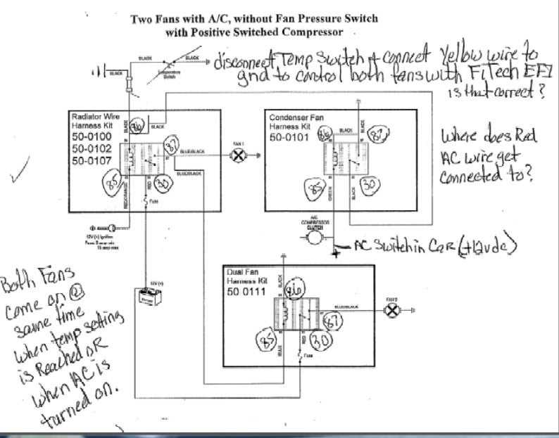 dual fan relay wiring diagram with ac