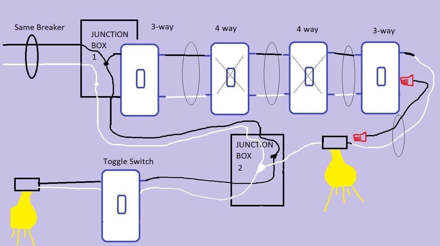 4 way switching wiring diagram