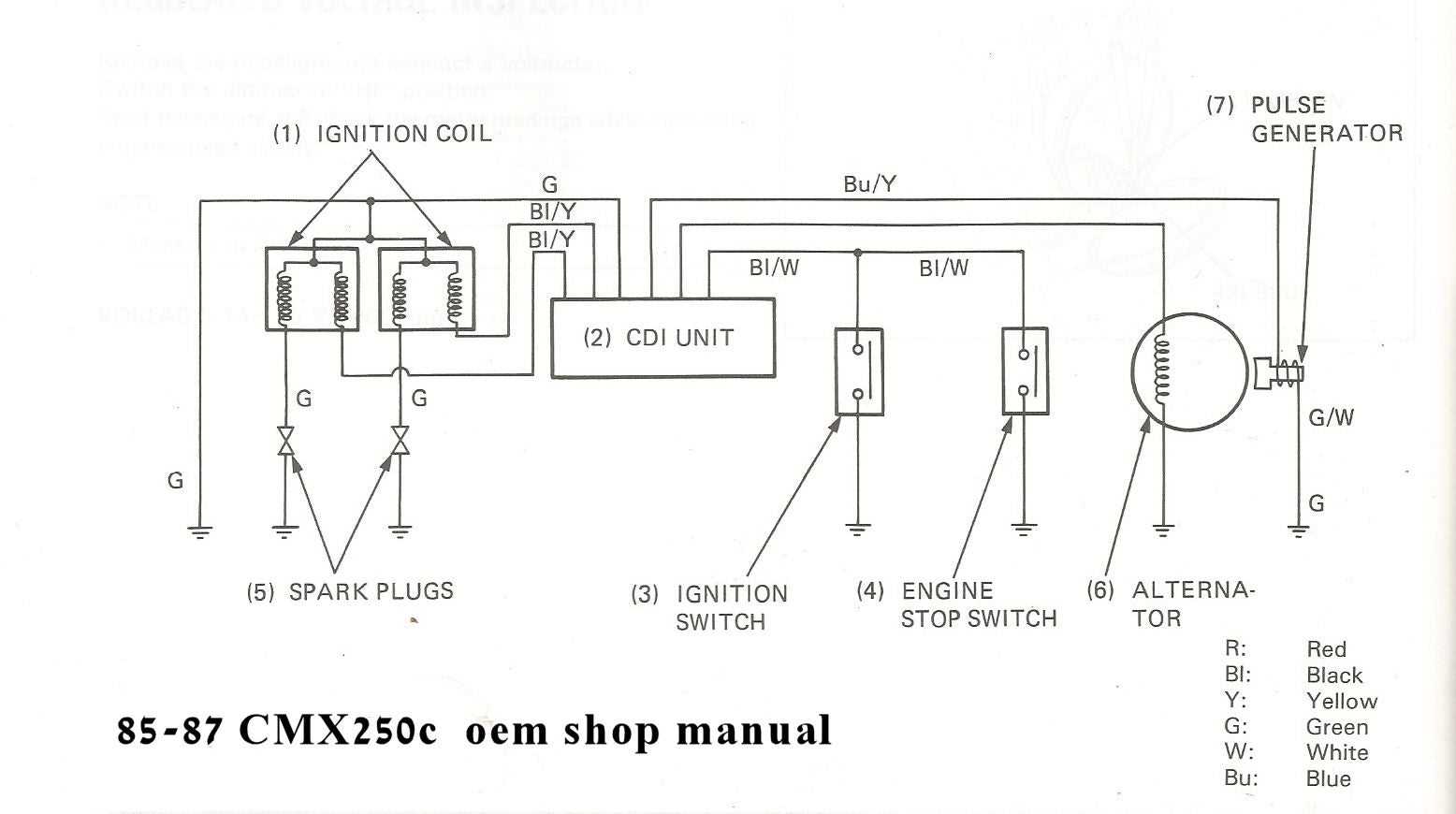 1986 honda fourtrax 250 wiring diagram