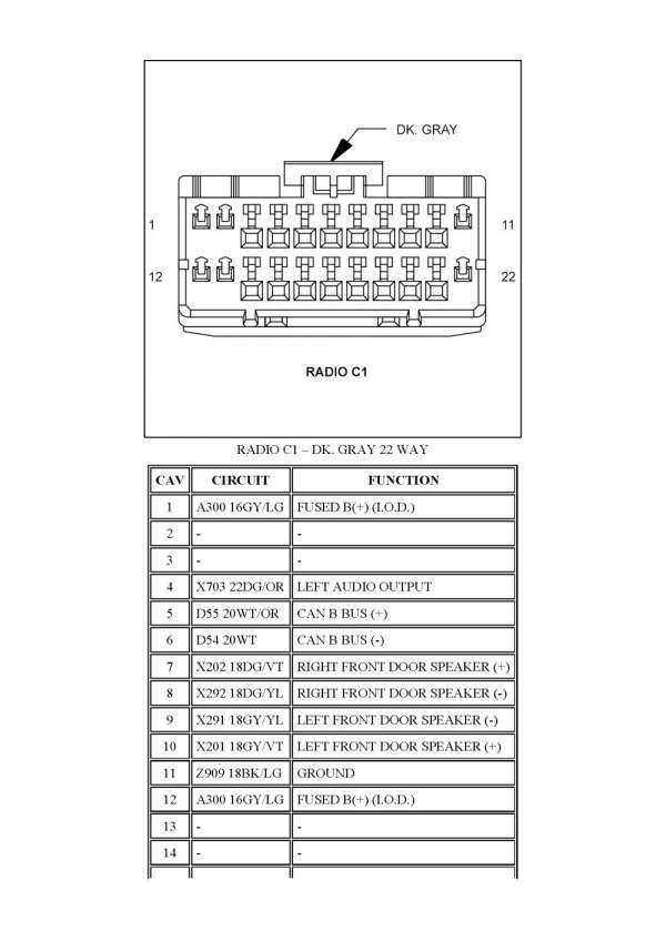 2006 dodge charger radio wiring diagram