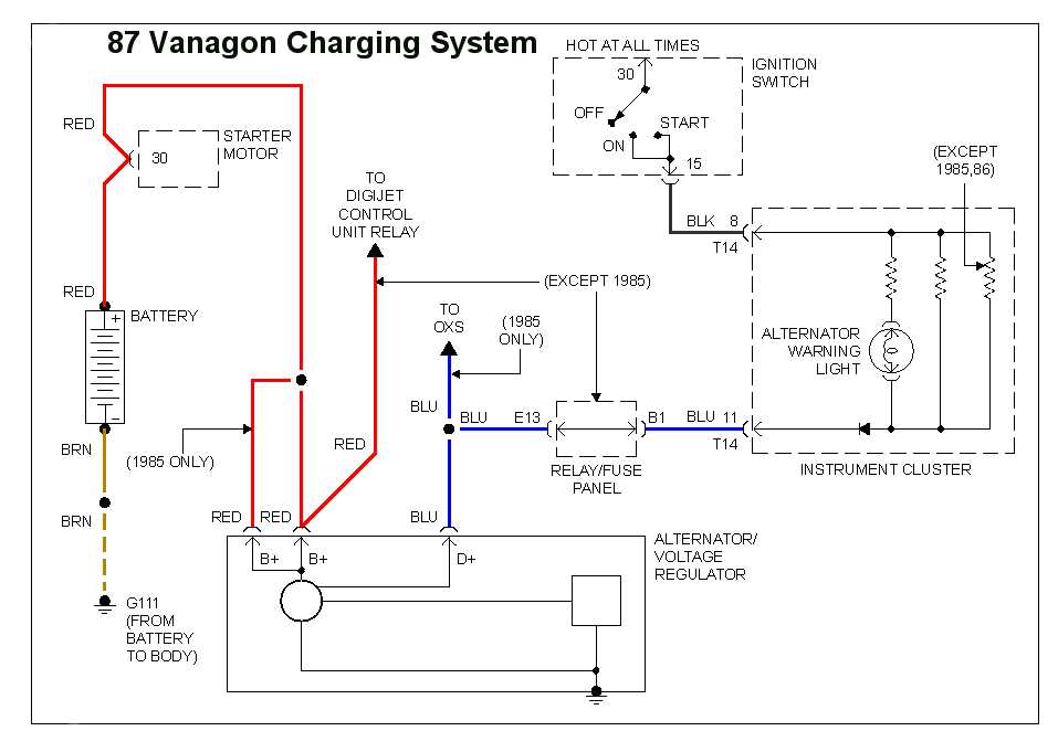 volkswagen alternator wiring diagram