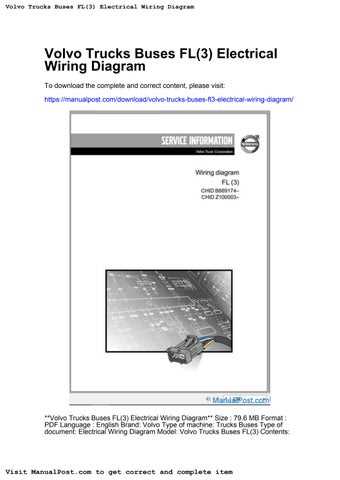 volvo truck wiring diagrams free download