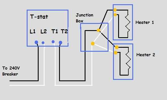 wiring diagram for a baseboard heater