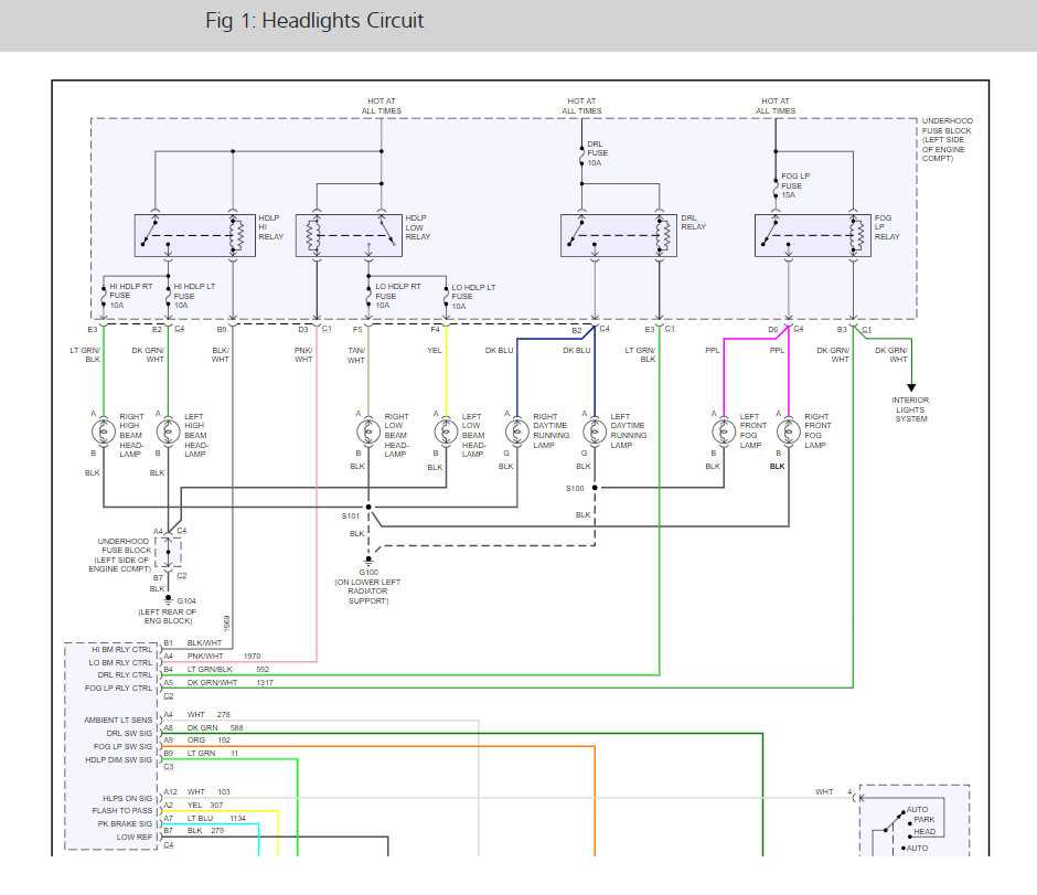 wiring diagram for daylight running lights