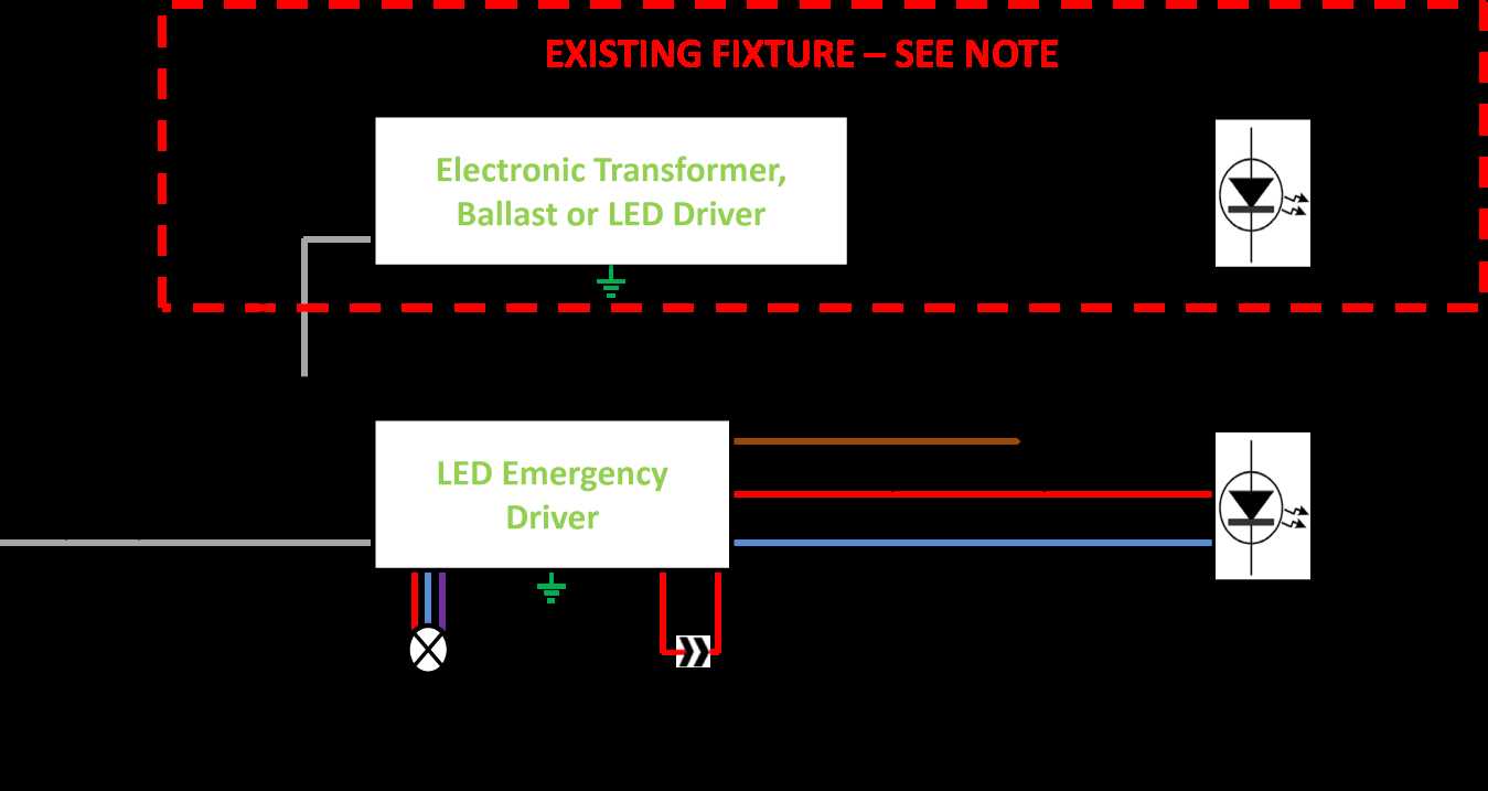 wiring diagram for emergency ballast