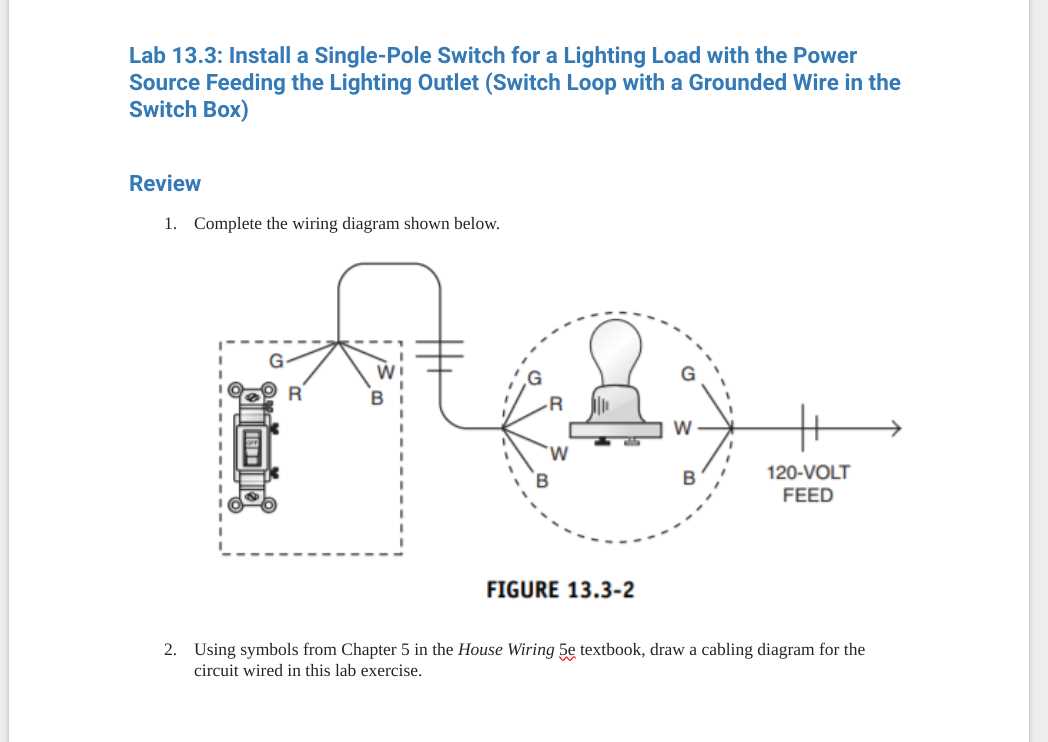 wiring diagram for outlet and switch