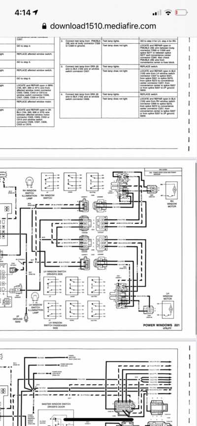 wiring diagram for power windows