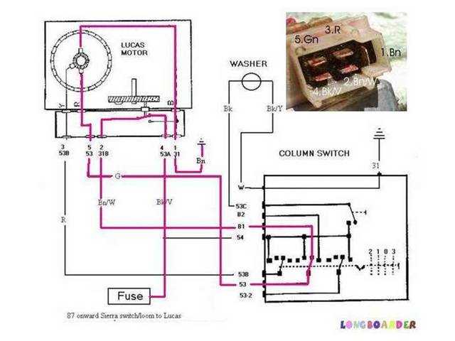 wiring diagram wiper motor