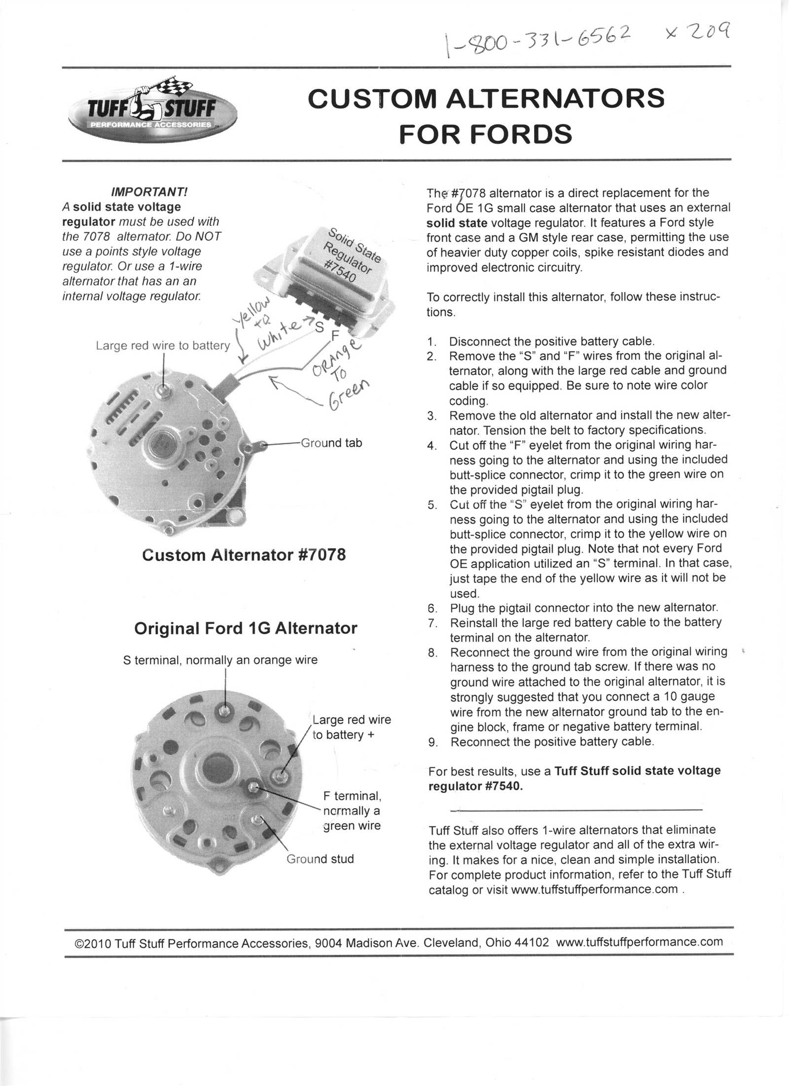 ford 1 wire alternator wiring diagram