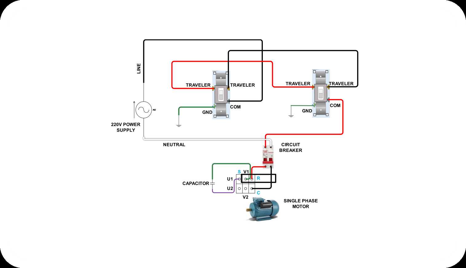 3 way switch wiring diagram power at switch