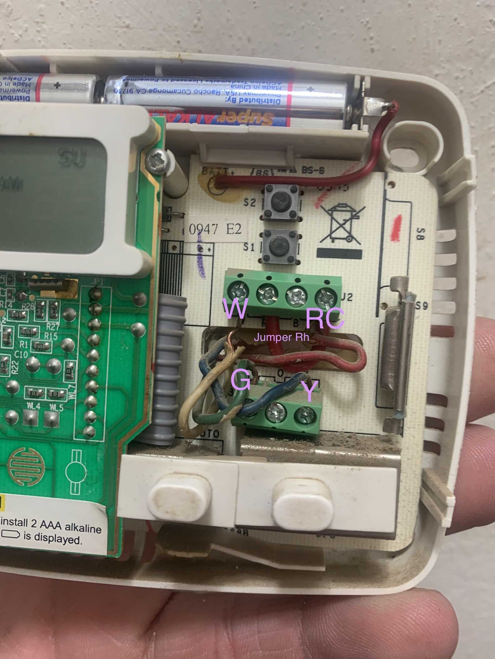 wiring diagram for a white rodgers thermostat