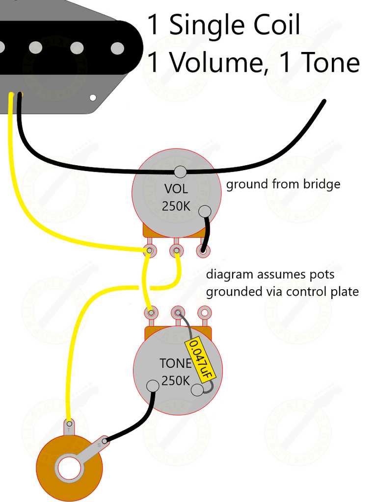 one pickup wiring diagram