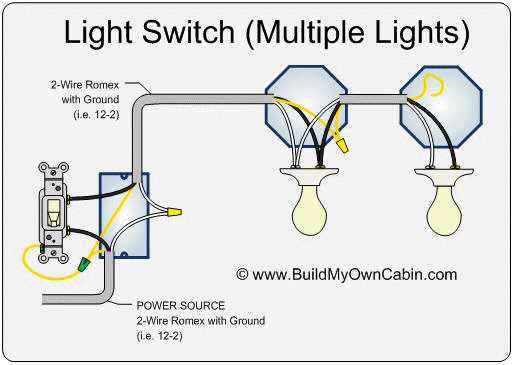 wiring multiple lights and switches on one circuit diagram