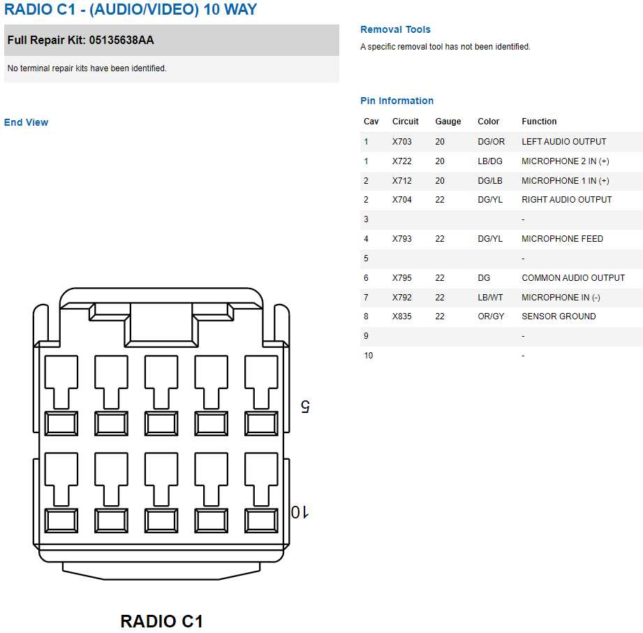 2010 dodge ram radio wiring diagram