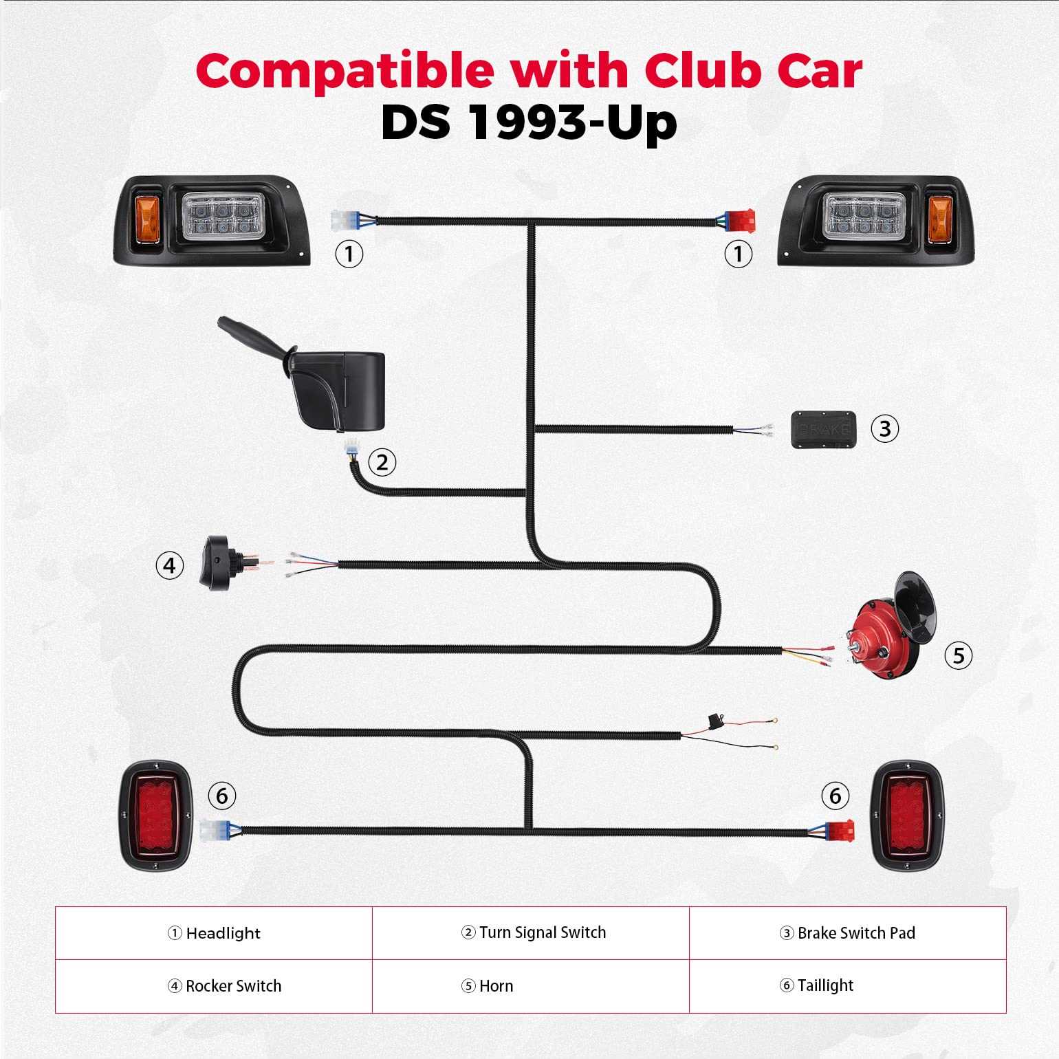 golf cart lights wiring diagram