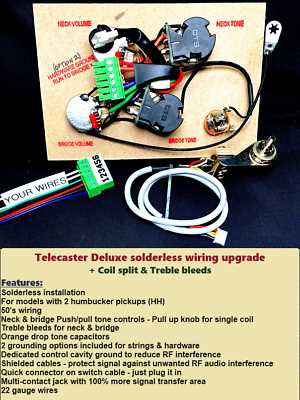 electric guitar telecaster hh wiring diagram