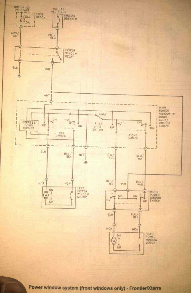 nissan power window wiring diagram